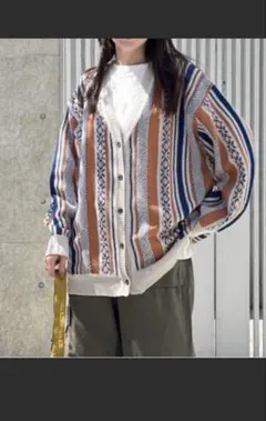 最終価格　niko and… ヴィンテージライクアソート柄カーディガン　送料込み