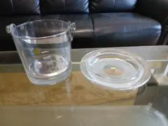 HOYA クリスタル アイスペール 灰皿 セット 昭和レトロ ガラス 箱付