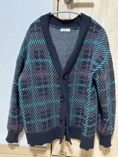 earth music&ecology チェック柄カーディガン