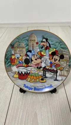 東京ディズニーランド 1983年 開園記念プレート スタンド付き◇美品