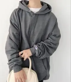 ☆美品☆Championフード付きパーカー ダークグレー Lサイズ