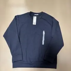 【タグ付未使用】 GU ダブルフェイスプルオーバー　ネイビー　S