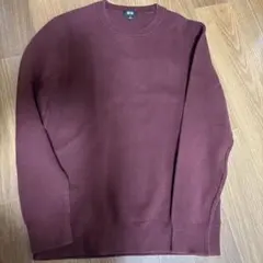 UNIQLO バーガンディ クルーネックニット M