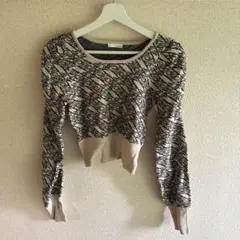 RESEXXY グラフィックプリント クロップドニット