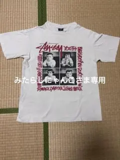 【希少】ステューシー キッズフォトプリント usa製　ラグランLサイズ STUSSY ステューシー 90s OLD オールド キッズ フォト プリント