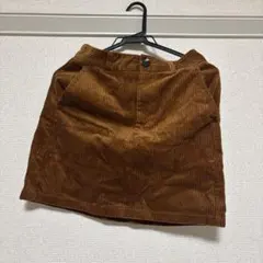 GU コーデュロイ ブラウン ミニスカート M