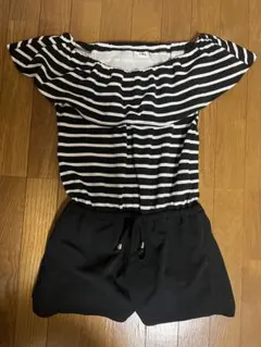 新品未使用 GRL グレイル ブラックストライプセットアップ オールインワン