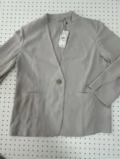 フォーマル　グレー　ノーカラージャケットGALLORIA SWEET 4L