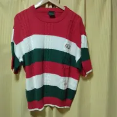 ヴィンテージ⭐サマーニット⭐ケーブル編み 半袖ニット　39番