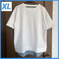 THE SHOP TK ワッフル　ホワイト 半袖Tシャツ　カットソー