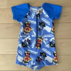 アンパンマン 水着　オールインワン　ブルー　80センチ