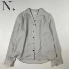 ナチュラルビューティベーシック 美品 とろみ タックデザイン オフィスブラウス