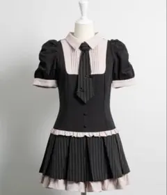 pium ピウム ネクタイ付きレイヤードミニワンピース - メルカリ