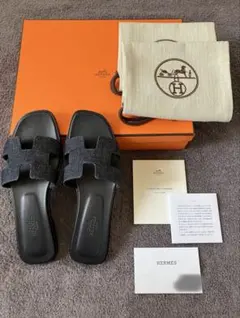激レア！HERMES エルメス オラン サンダル レオパード 豹柄37 - メルカリ
