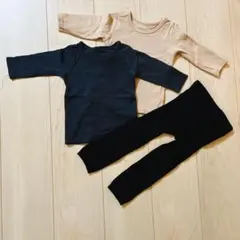 ベビー キッズ 80cm 長袖 肌着 シャツ レギンス