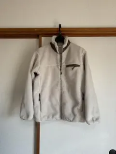 人気⭐︎暖か⭐︎ホワイト 内側フリース　ボアジャケット ジッパーポケット付き
