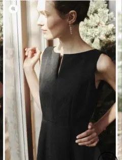 【美】L'AUBEBLANCローブブランKeyneckJacquardDress