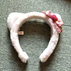 USJハローキティカチューシャ 花飾り付き