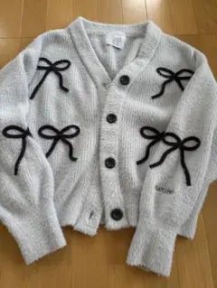 ジェラートピケ HALLOWEEN リボンフェザーカーディガン