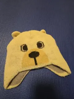 mont-bell クマの顔 ニット帽 ベージュ モンベル