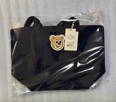 フェイラー　オールドテディ　ワッペントートバッグ　ネイビー　小(L)