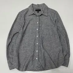 Banana Republic リネン レーヨン L/Sシャツ ピンストライプ