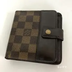 LOUIS VUITTON ルイヴィトン ダミエ コンパクトジップ 二つ折り財布