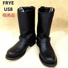 美品【FRYE フライ】エンジニアブーツ USA製 レザー US6.5 黒 美品【FRYE フライ】エンジニアブーツ USA製 レザー US6.5 黒