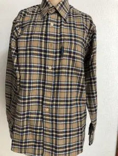 熊3 ✨茶色チェックシャツ　REGAL FRIENDチェックシャツ 長袖シャツ
