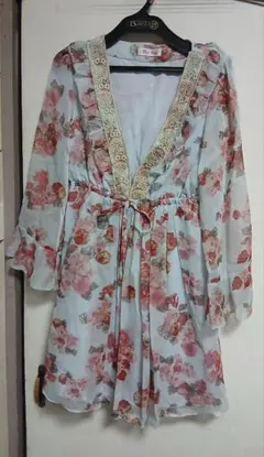 ☆彡Bye Bye 花柄長袖ワンピース