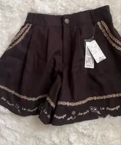 新品未使用 axes femme アクシーズ 刺繍入り キュロット ブラウンのサムネイル