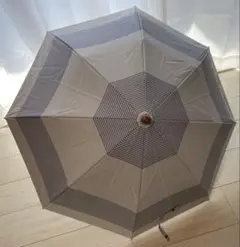 SUN BARRIER 100 折りたたみ日傘 グレー ストライプ - メルカリ