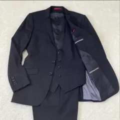 美品】リスペクトネロ メンズスーツ セットアップ 黒 シャドー