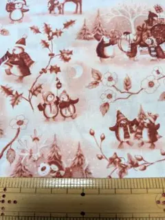 淡い赤のペンギン柄 200 cm　RJR