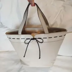 kate spade NEW YORK トートバッグ ハンドバッグ 本革リボン付