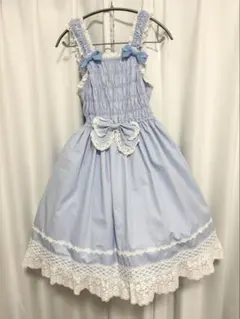 Angelic Pretty 花柄レース リボンワンピース サックス 当時物 Angelic Pretty 花柄レース リボンワンピース サックス 当時物 - メルカリ