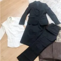 レディーススーツ パンツ スカート付き 青木 ワイシャツセット