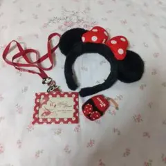 Disney resort ミニー カチューシャ パスケース ストラップ