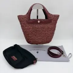 極美品 FALORNI 2way ショルダーバッグ レザー イントレチャート 