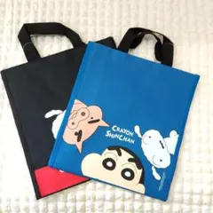 韓国ダイソー　クレヨンしんちゃん　トートバッグ　エコバッグ　　2点セット