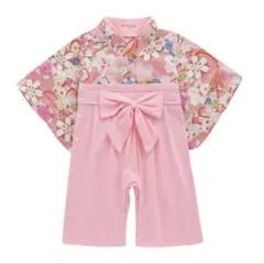 袴ロンパース 100cm 女の子 新品未使用 ひな祭り お正月 初節句 ピンク
