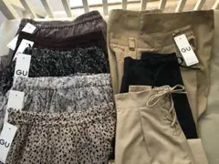 GU ☆新品 XS 8点 チノスカート パンツ プリーツスカート まとめ売り