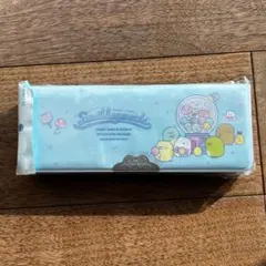 すみっコぐらし　ソフトペンケース　筆箱 水色