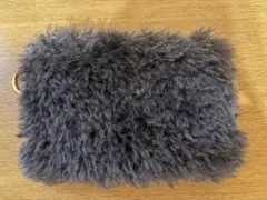 allureville ファー クラッチバッグ グレー