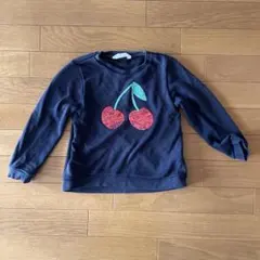 H&M チェリー さくらんぼ スパンコール トレーナー 110