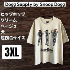 J*弐様 アメリカ古着 Snoop Doggクリームベージュ半袖Tシャツ 3XLのサムネイル