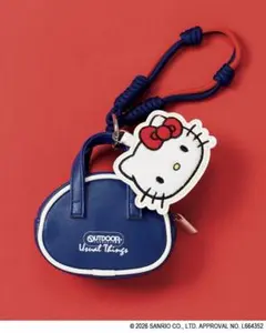 リンネル 3月号 付録 キティOUTDOOR 顔形&バッグ形チャームセット