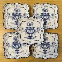 希少 70’s ARTISTIC SEITO フラワーチャイルド プレート 5枚