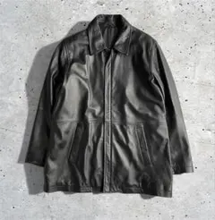 00s リアルレザー　柔らかい上質羊革ハーフコート M