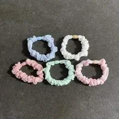 1色2個入り10個セット ヘアゴム ヘアアクセ パステルカラー 可愛い シュシュ